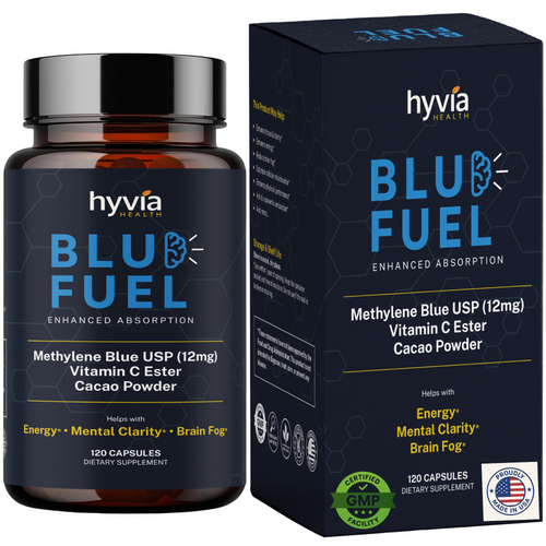 Blue Fuel – Methylene Blue Supplement for Energy, Focus & Mental Clarity (120 Capsules)