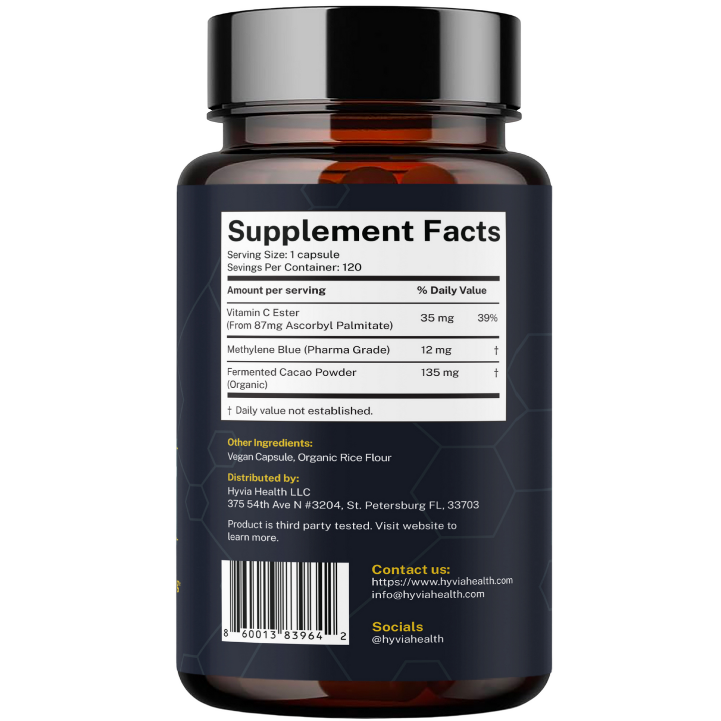 Blue Fuel – Methylene Blue Supplement for Energy, Focus & Mental Clarity (120 Capsules)