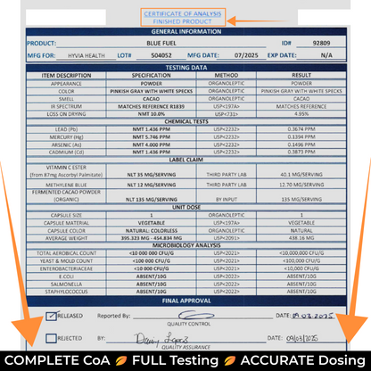 Blue Fuel – Methylene Blue Supplement for Energy, Focus & Mental Clarity (120 Capsules)