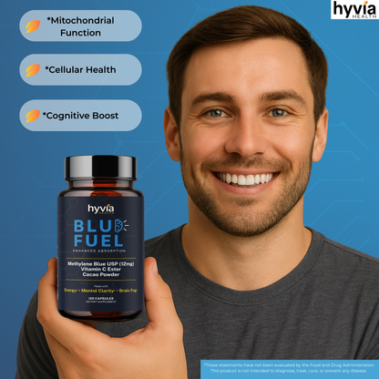 Blue Fuel – Methylene Blue Supplement for Energy, Focus & Mental Clarity (120 Capsules)