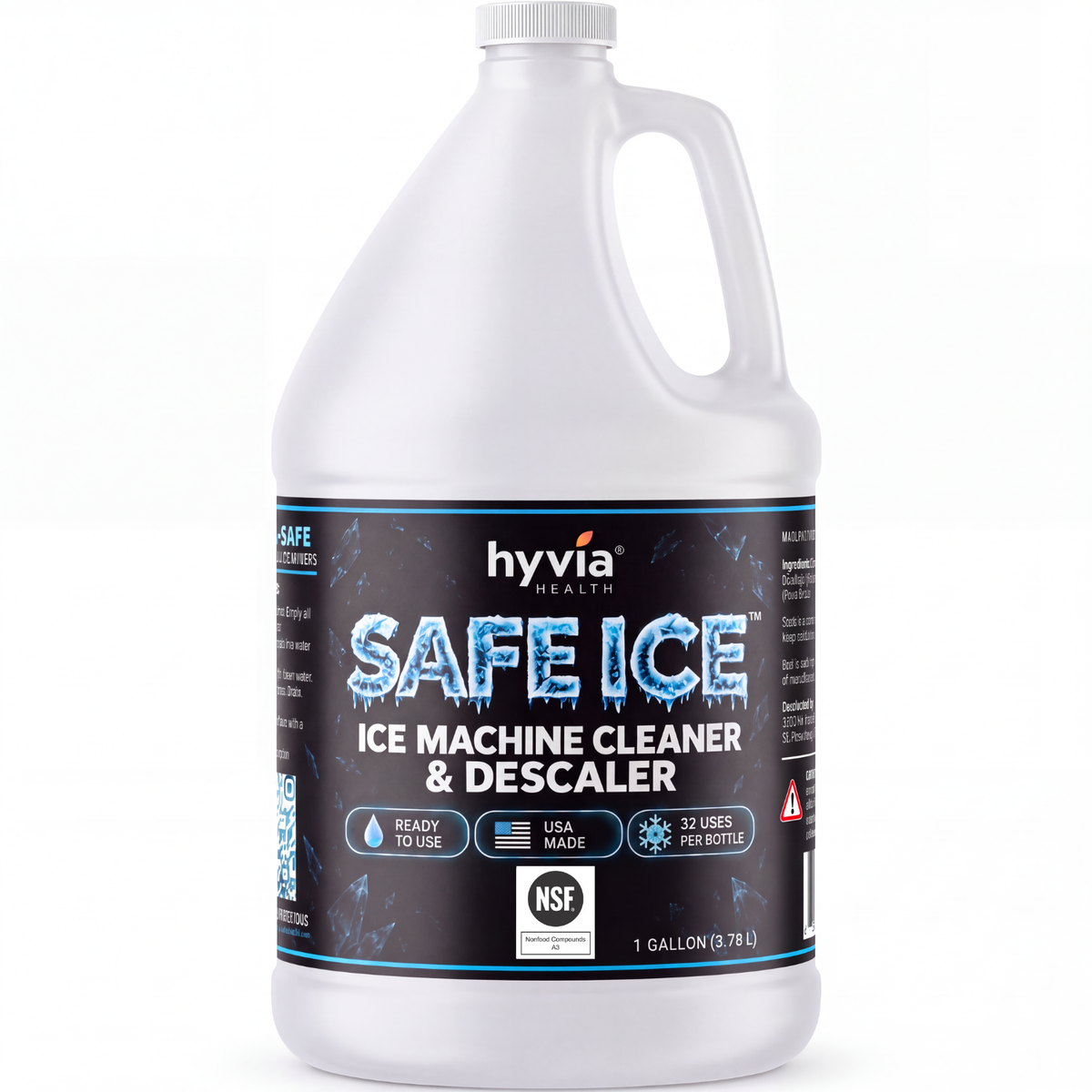 Safe Ice NSF Certified Ice Machine Cleaner and Descaler – Ready to Use Nickel Safe Ice Maker Cleaner, Food Grade Formula, Compatible with All Ice Makers, Made in USA, 32 fl oz (8 Uses)